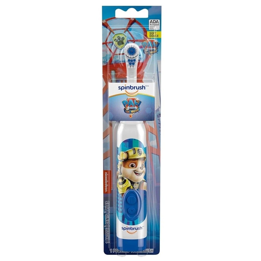 Paw Patrol Kids Electric Battery-Operated Toothbrush Spinbrush 4Pk Soft - Picture 12 of 13